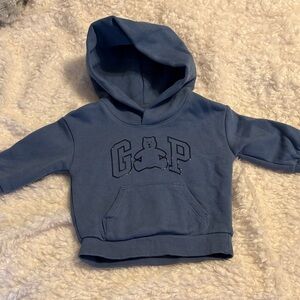 Baby Gap GAP Bear Embossed Logo Blue Hoodie 6-12M